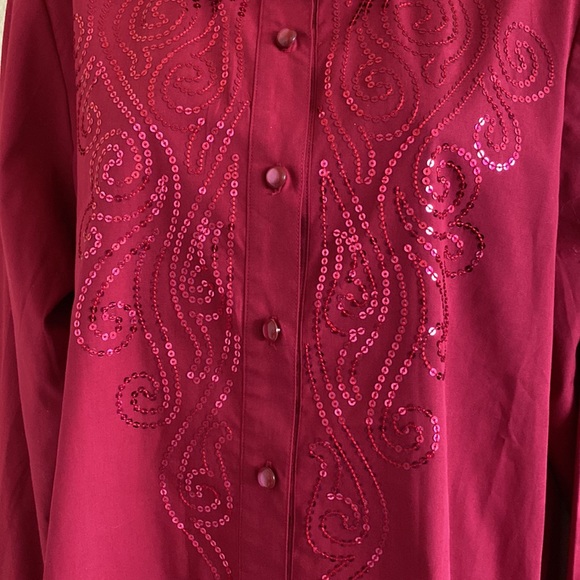 Bob Mackie Pretty blouse in size medium - Picture 2 of 8